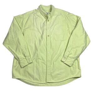 Old Bull Lee Neon Heavyweight Button Down Surf Oxford Shirt Pickle FLAW Green XL